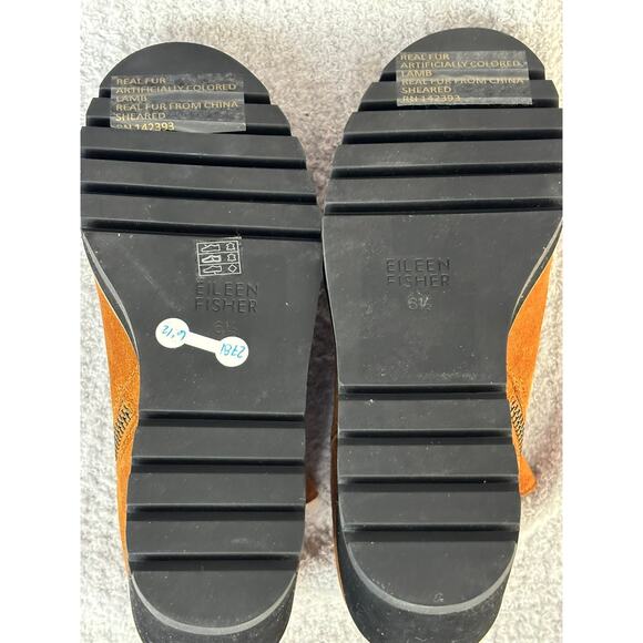 Eileen Fisher Women's BrownSuede Wool Lined Booties Shooties Size 6.5 #64769 - Picture 6 of 9